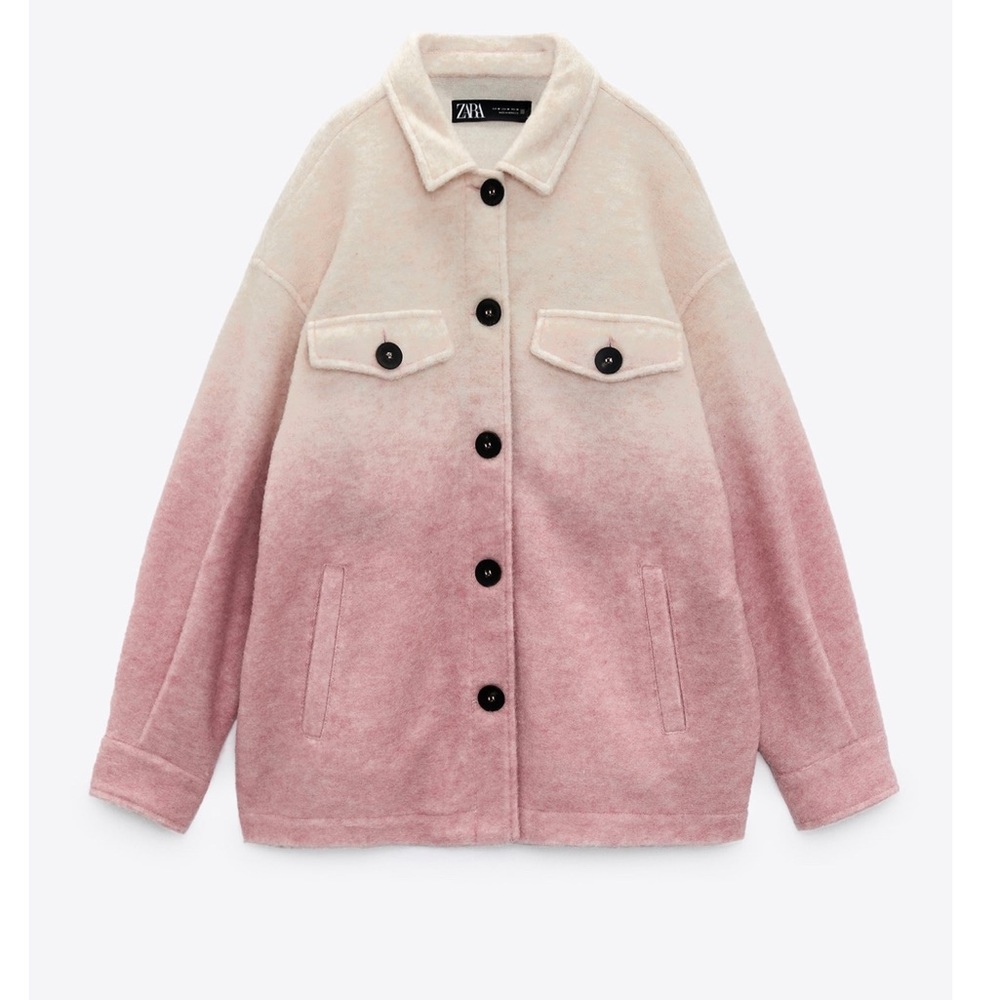ZARA | Wool Blend Tie Dye Overshirt | Large